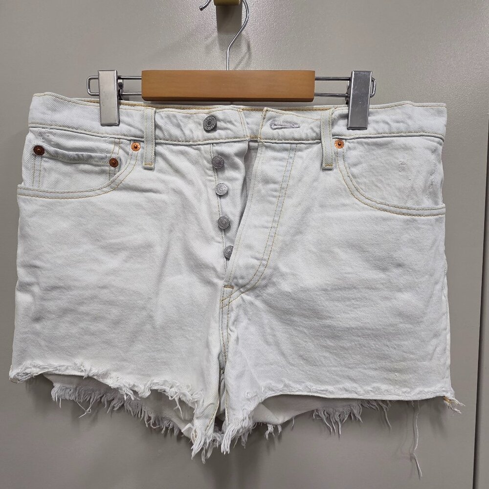 Levi’s 501 White Denim Cutoff Shorts